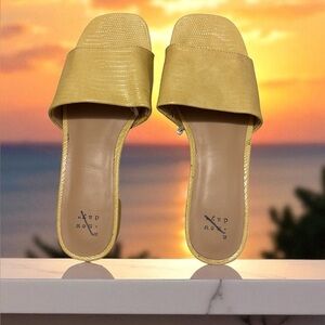 A New Day Yellow Sandals Minimalist Design